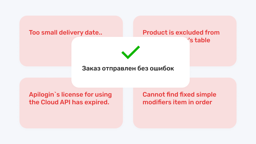 База ошибок iiko (скриншот)